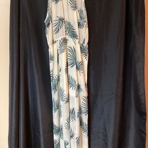 Green printed jumpsuit